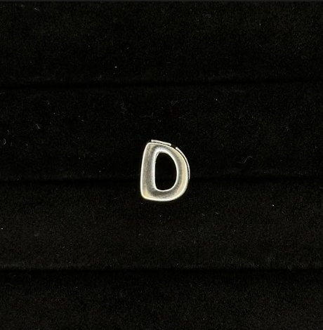 DIJE LETRA "D" ESTILO GLOBO 