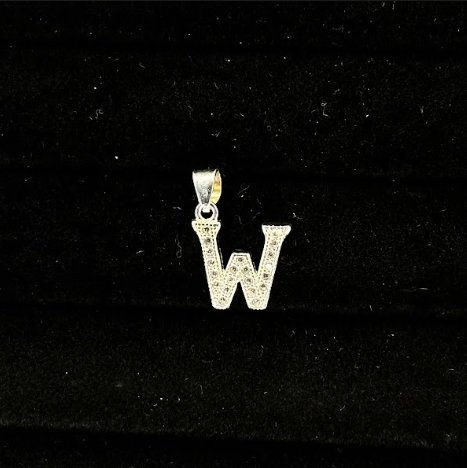 DIJE LETRA "W" PEQUEÑA 