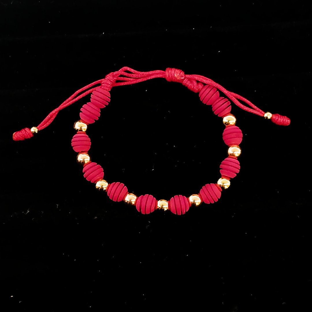 PULSERA BOLITAS PARA BEBE DE ORO
