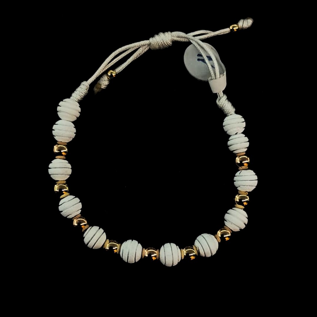 PULSERA BOLITAS PARA BEBE DE ORO