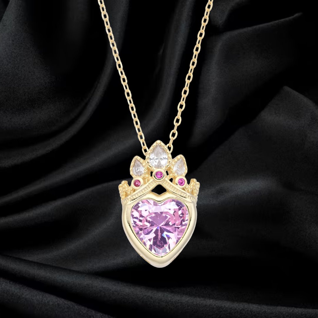 GARGANTILLA ESTILO RAPUNZEL CORAZON MORADO