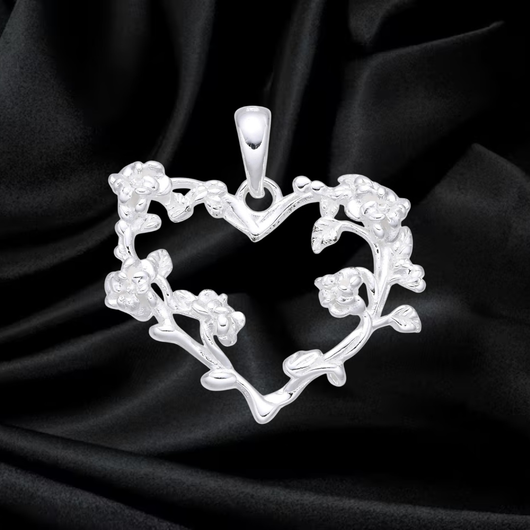 DIJE CORAZON FLORAL 